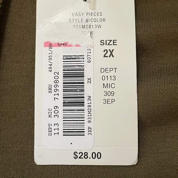 Bechamel II 2X Pull-On stretch Teak Brown Straight leg Travel-Dress Pants - Picture 7 of 9